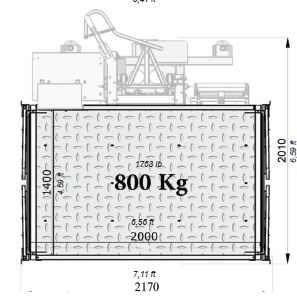 M10 Model 3 Materialehejs 800 kg